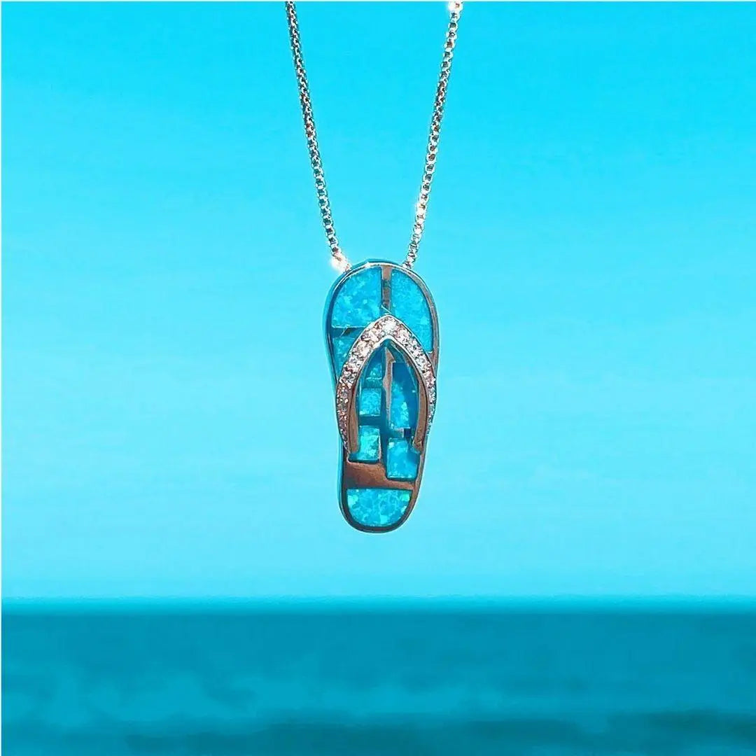 Flip-flop nyaklánc opálból és ezüstből-Eleanor Hart