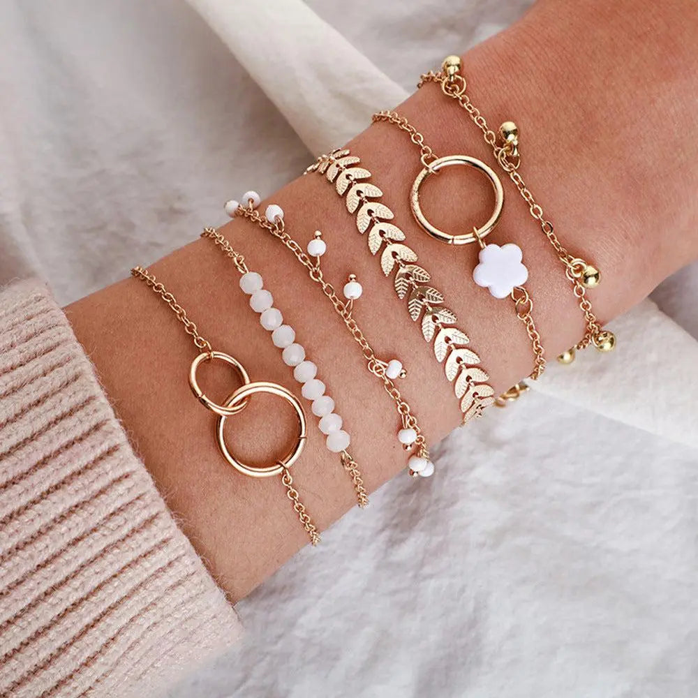 Boho karkötők csomagja aranyban