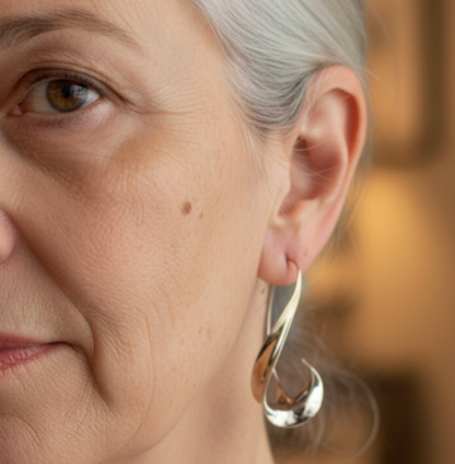 Vintage lógó arany fülbevalók