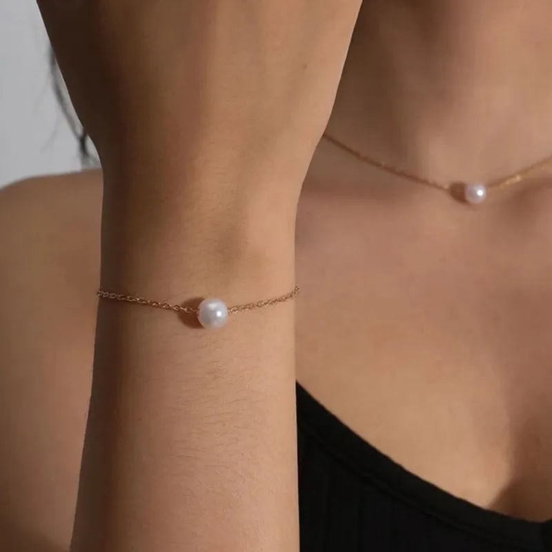 Arany gyöngy karkötő