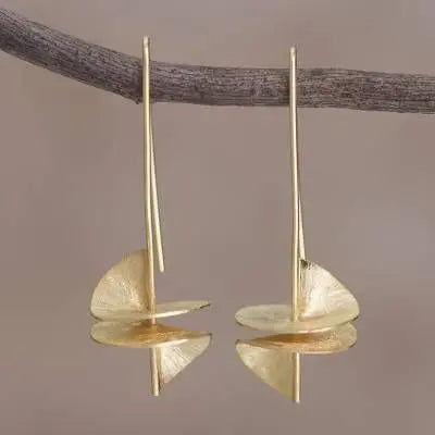 Vintage arany pikkelyes fülbevalók