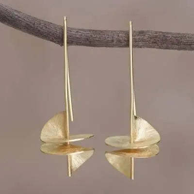 Vintage arany pikkelyes fülbevalók