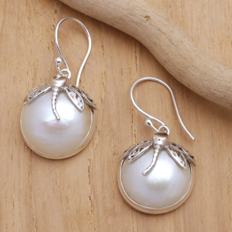 Vintage szitakötő gyöngy fülbevalók