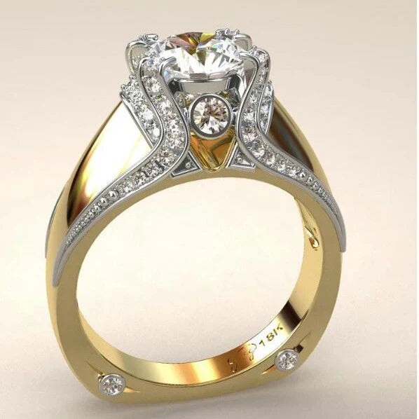 Vintage élénk arany gyűrű