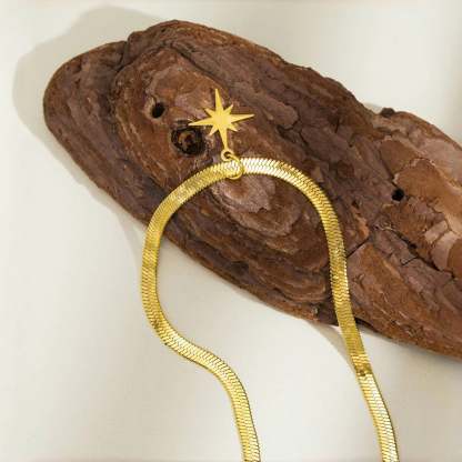 Vintage arany csillag medál nyaklánc