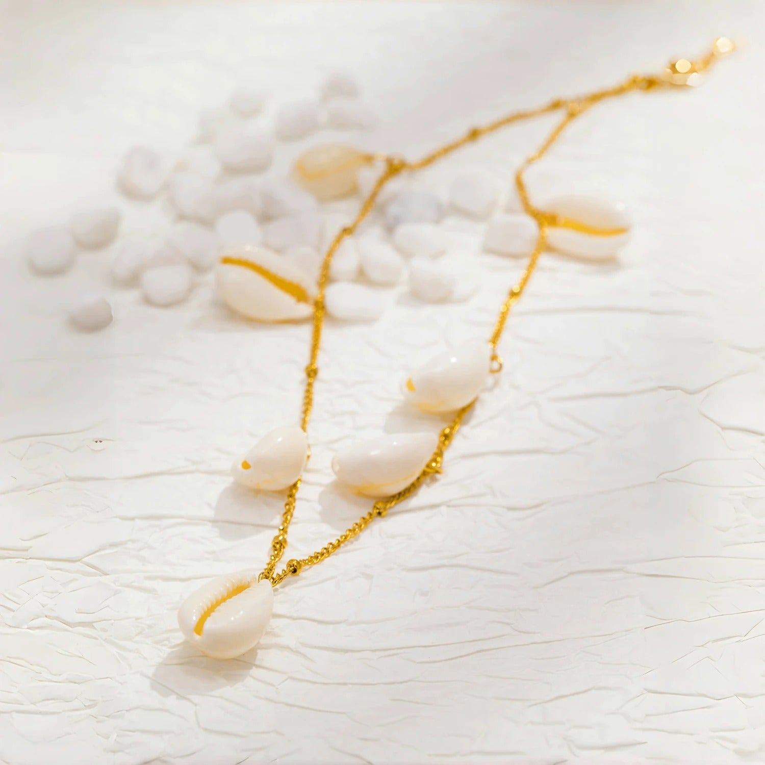 Vintage arany kagyló medál nyaklánc