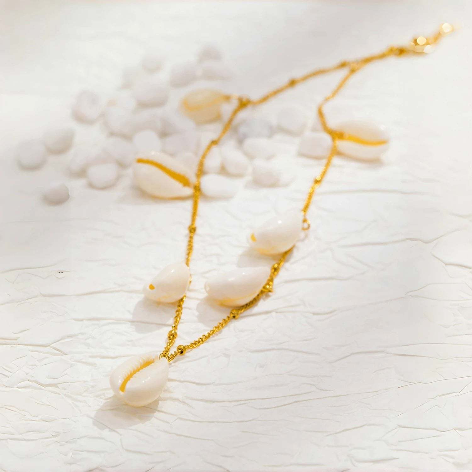 Vintage arany kagyló medál nyaklánc