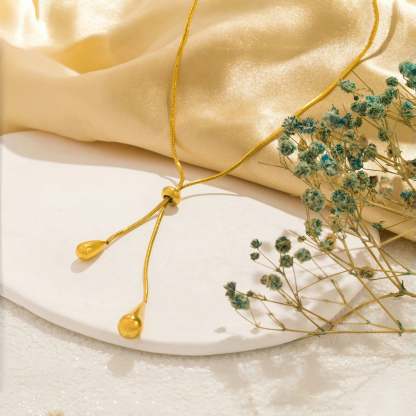 Vintage arany csepp medál nyaklánc