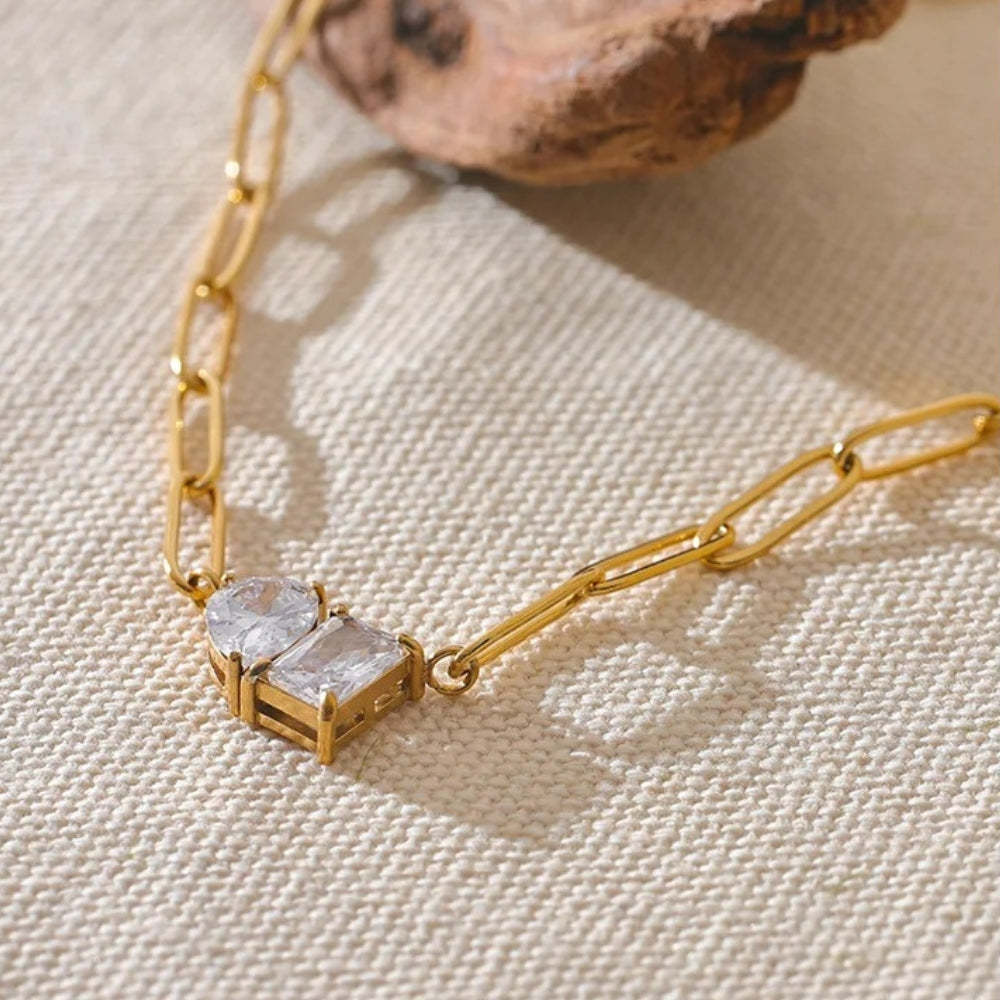 Arany lánc kristály medál nyaklánc