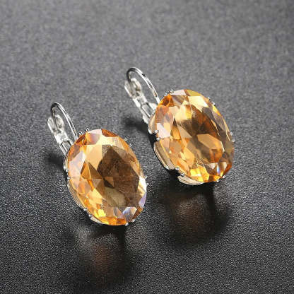 Vintage arany ovális fülbevalók