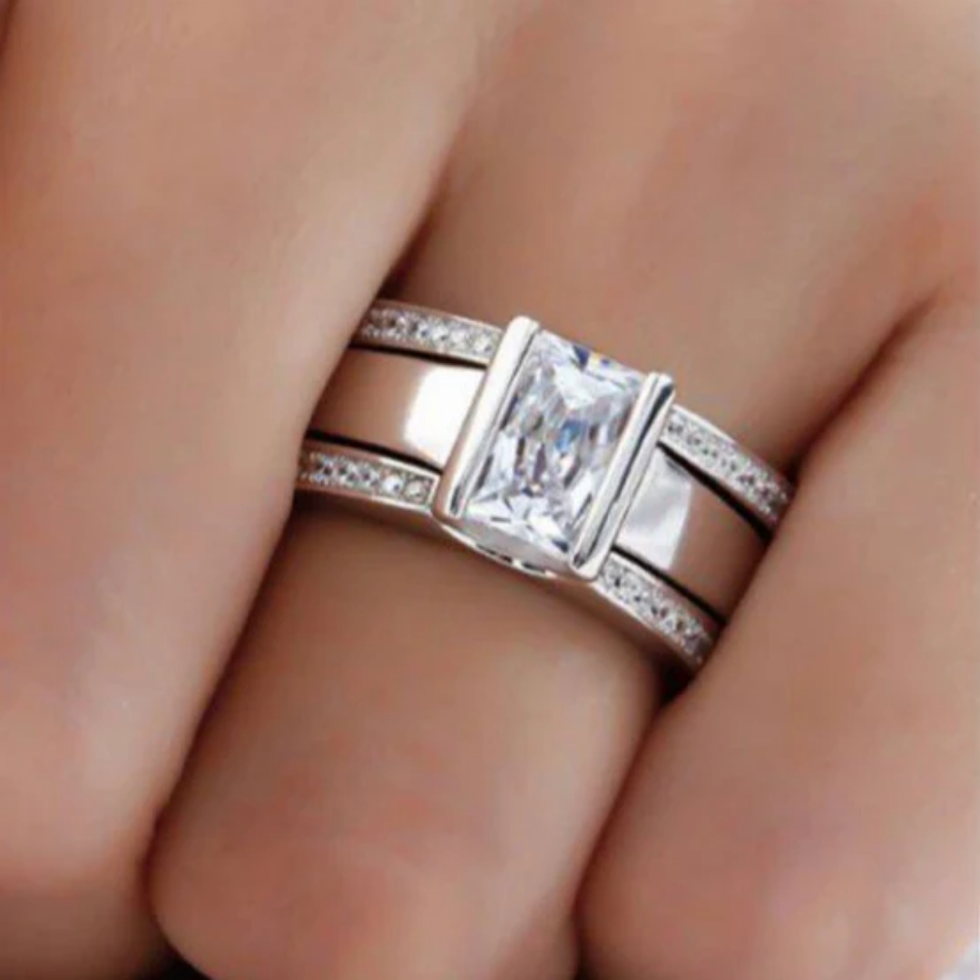 Vintage berakott üveg gyűrű