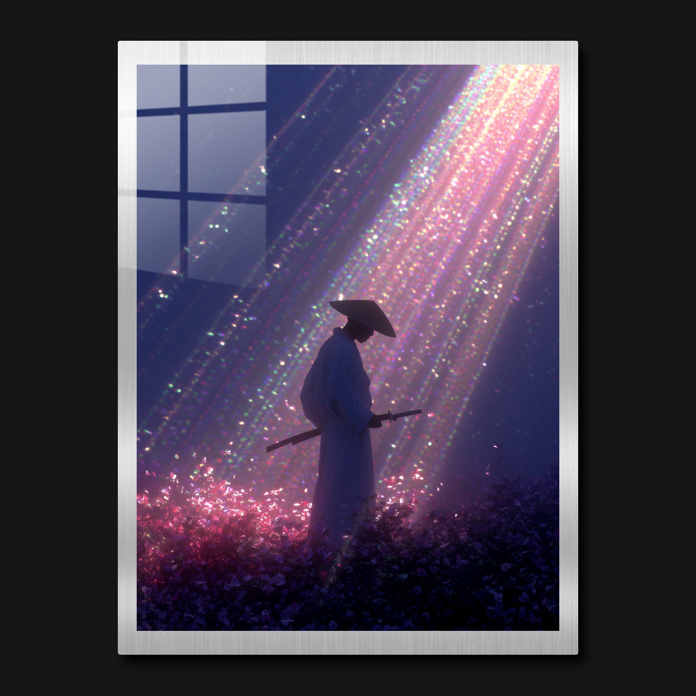 Samurai in Petal Rain