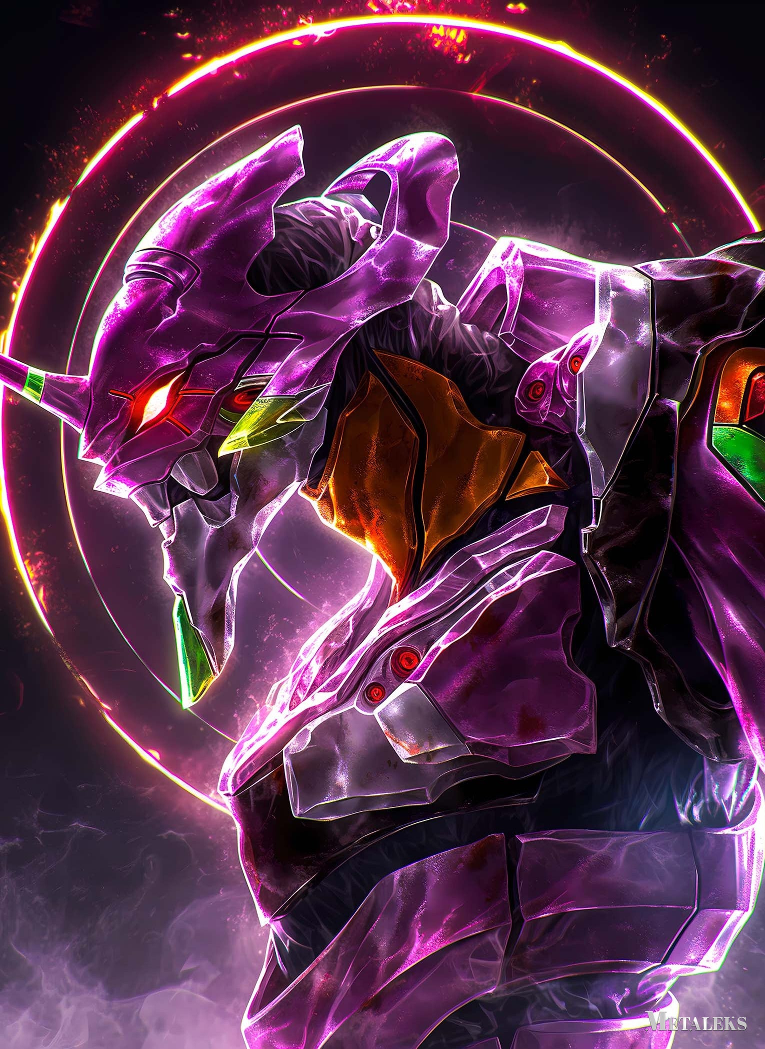 Eva 01 with background - Evangelion