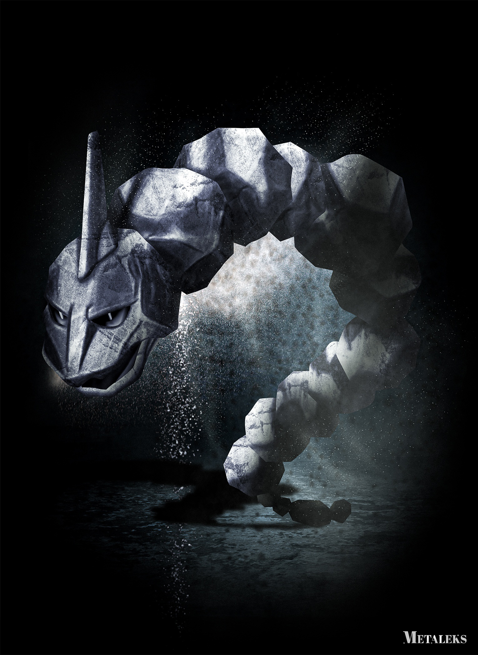 onyx pokemon style dark anivolv hand made