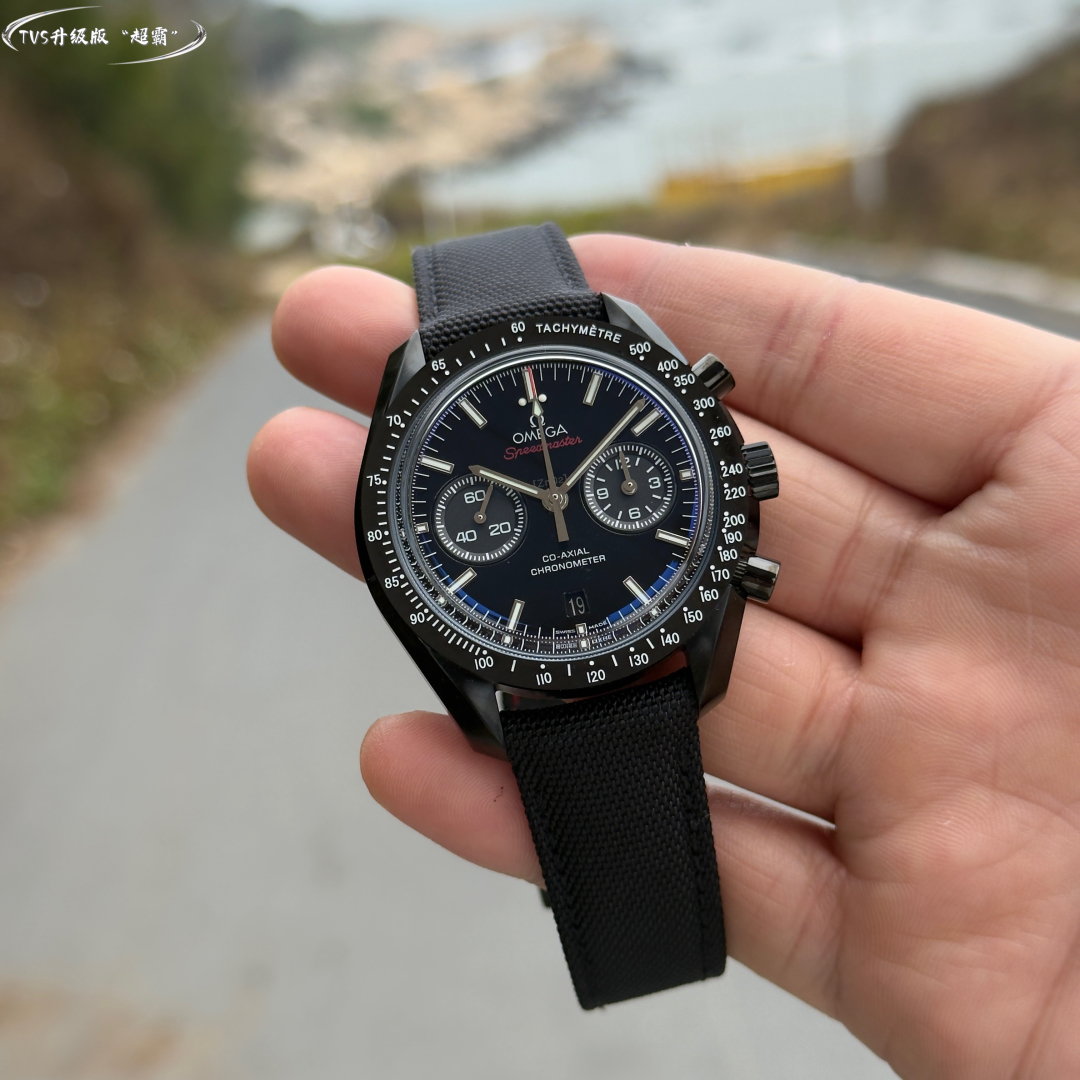 TVS Pioneer Work, Omega Speedmaster Moon Dark Side Watch