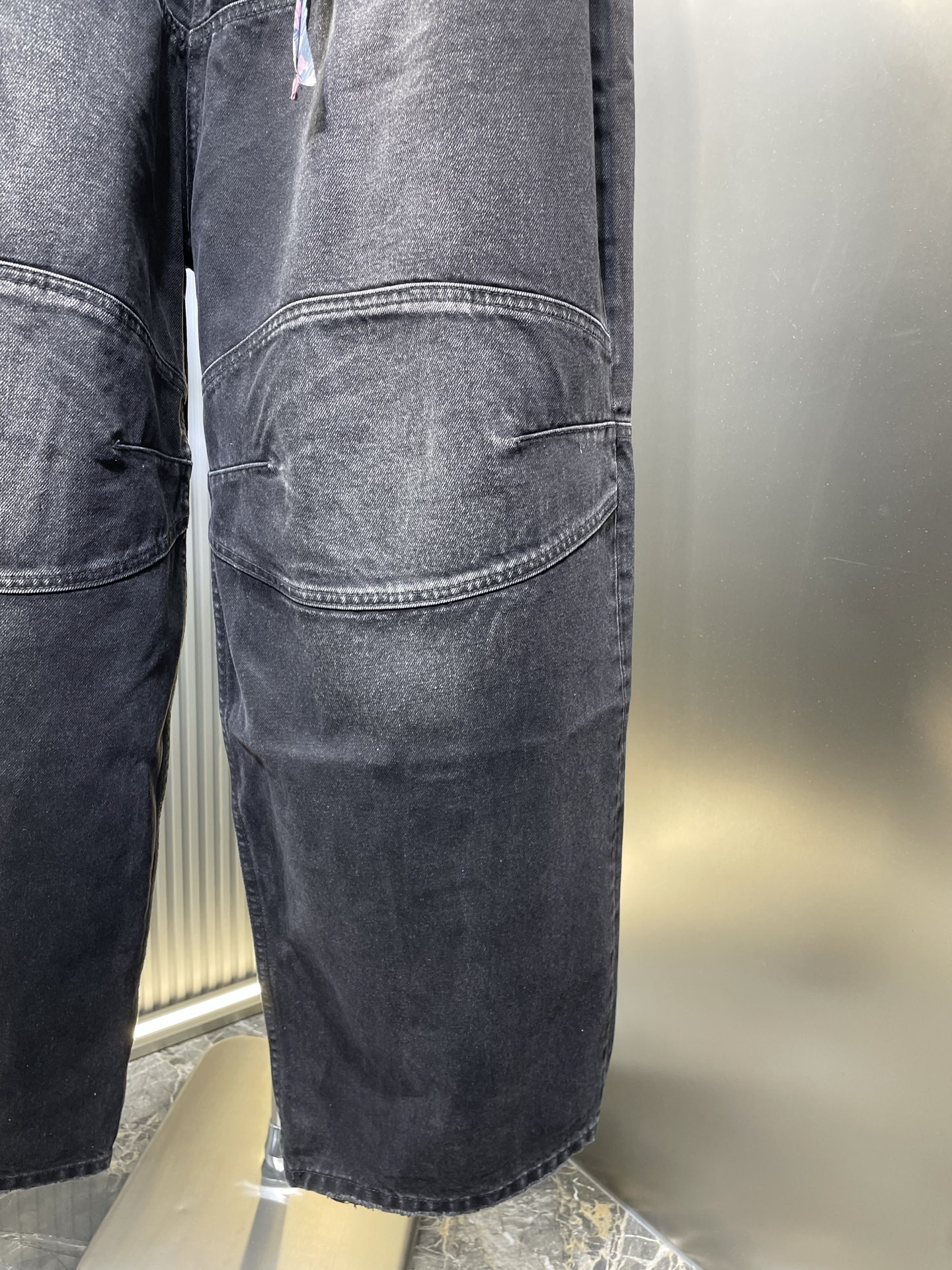 Balenciaga 🌟【Top Original Single】Wide-legged stitching drawstring jeans