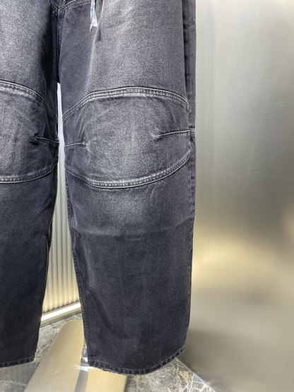 Balenciaga 🌟【Top Original Single】Wide-legged stitching drawstring jeans