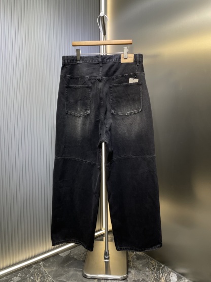 Balenciaga 🌟【Top Original Single】Wide-legged stitching drawstring jeans
