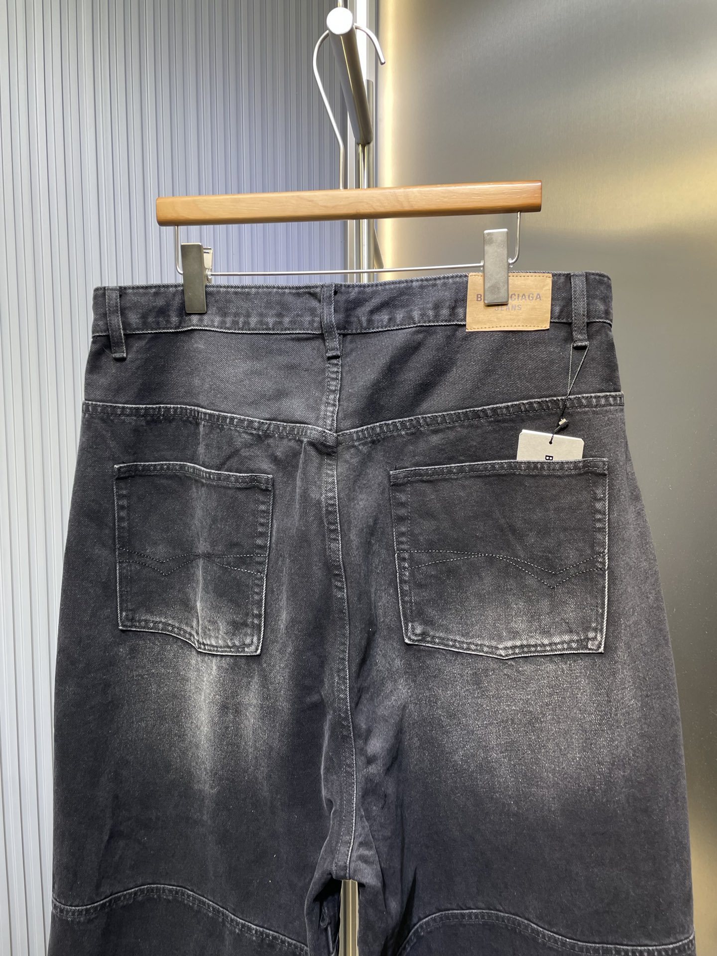 Balenciaga 🌟【Top Original Single】Wide-legged stitching drawstring jeans