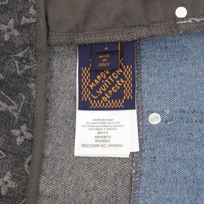 Louis Vuitton full print spliced ​​denim shorts