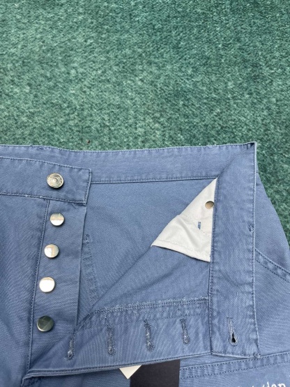 25ss new summer men's clothing series solid color letter embroidered pure cotton denim shorts men's style