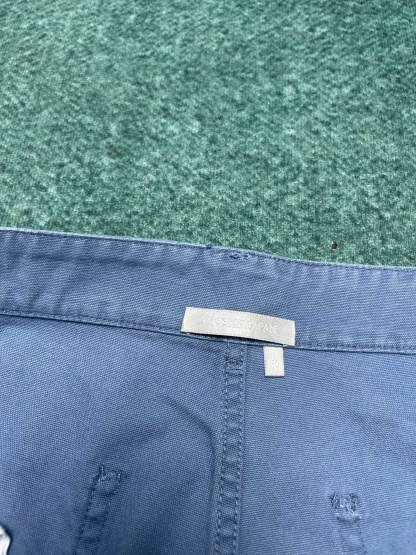 25ss new summer men's clothing series solid color letter embroidered pure cotton denim shorts men's style