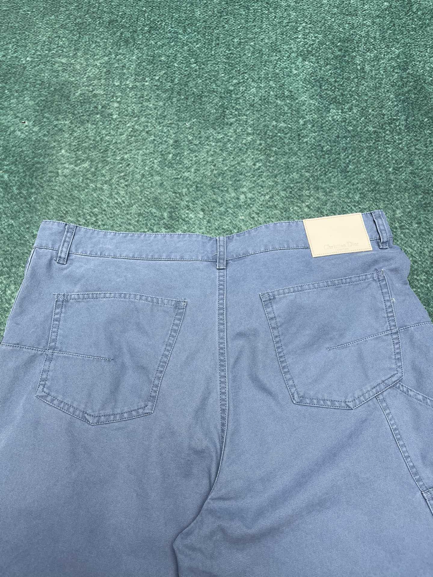 25ss new summer men's clothing series solid color letter embroidered pure cotton denim shorts men's style