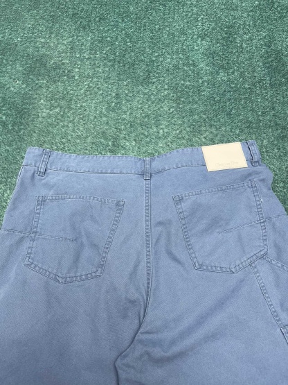 25ss new summer men's clothing series solid color letter embroidered pure cotton denim shorts men's style