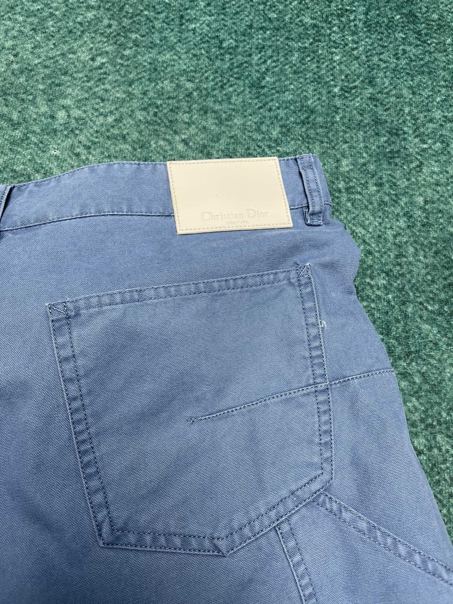 25ss new summer men's clothing series solid color letter embroidered pure cotton denim shorts men's style