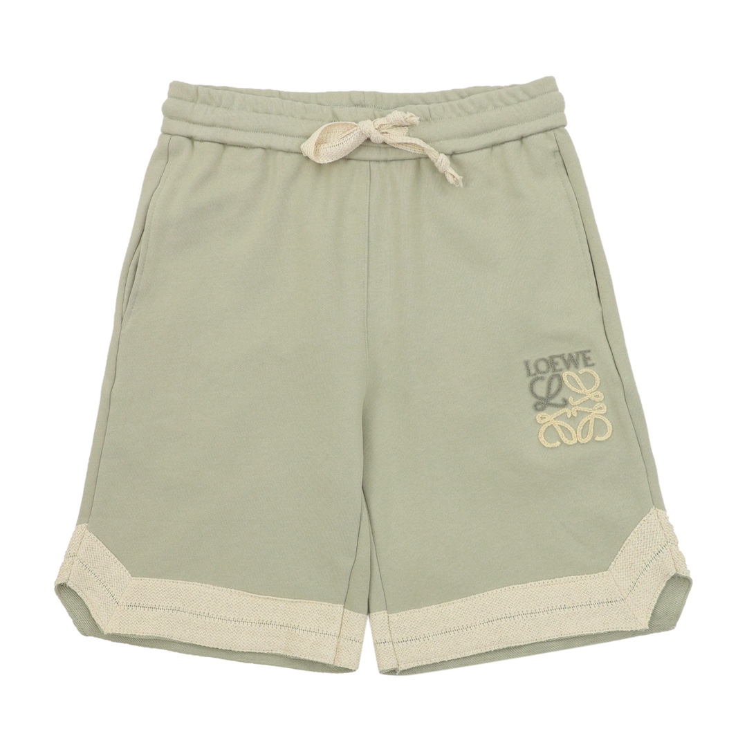 Loewe/Loewe Color-blocked flower webbing embroidered shorts