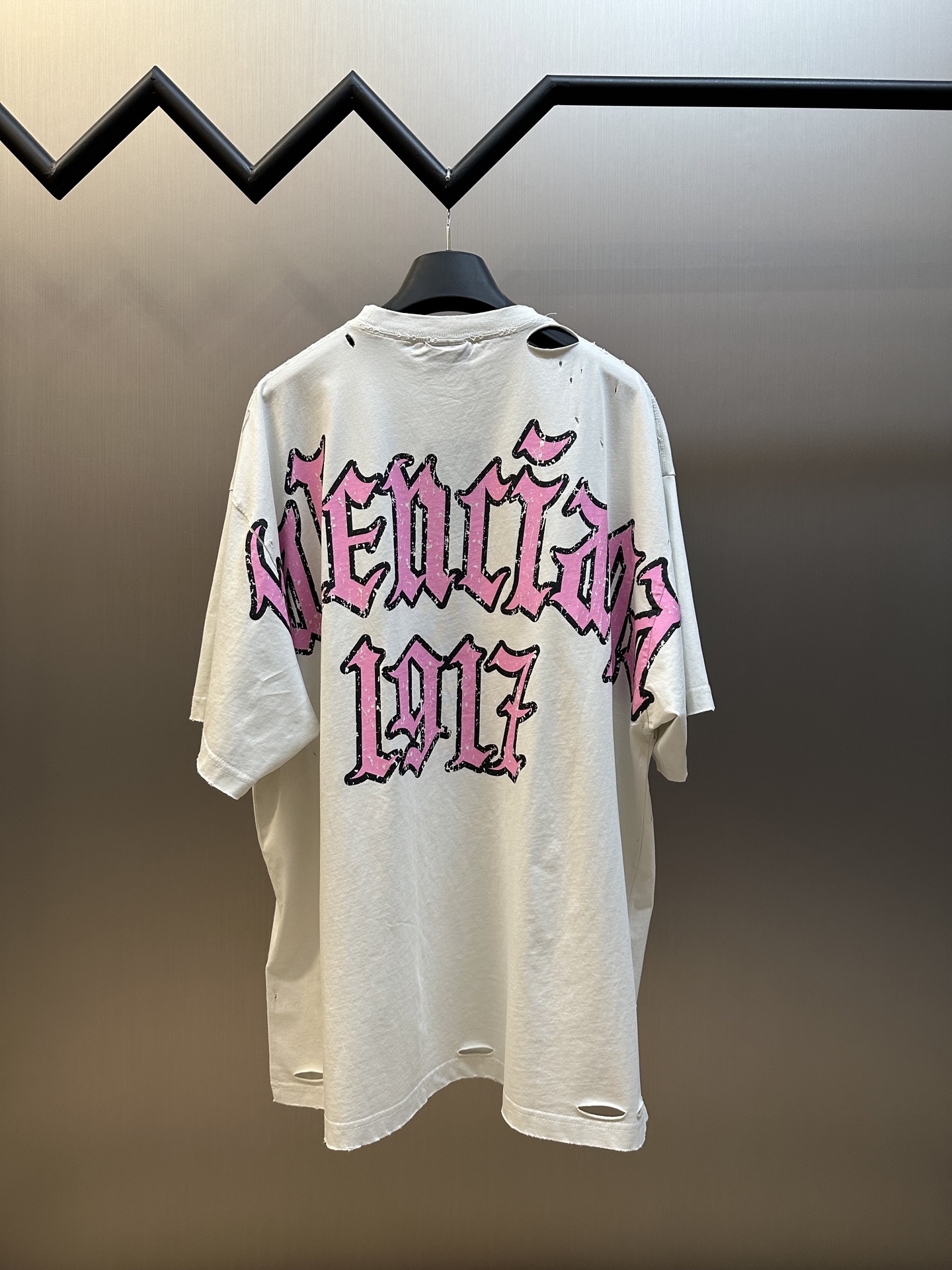 Balenciaga 1917 back printed round neck short sleeves