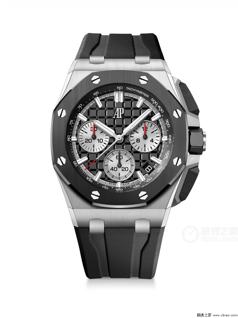 The latest Audemars Piguet Royal Oak Offshore limited edition multifunction chronograph mechanical watch, featuring a ceramic bezel.