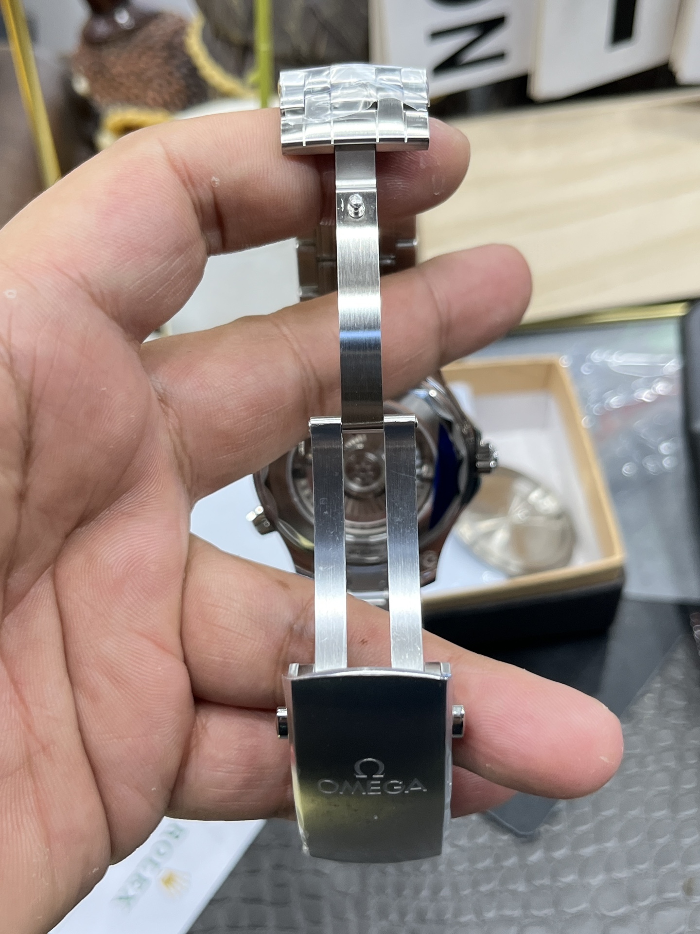 VS Omega fifth-generation constellation tape model/41mm/blue-faced ceramic ring/8900 coaxial integrated movement