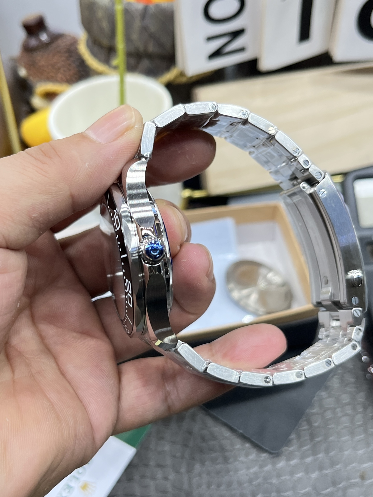 VS Omega fifth-generation constellation tape model/41mm/blue-faced ceramic ring/8900 coaxial integrated movement