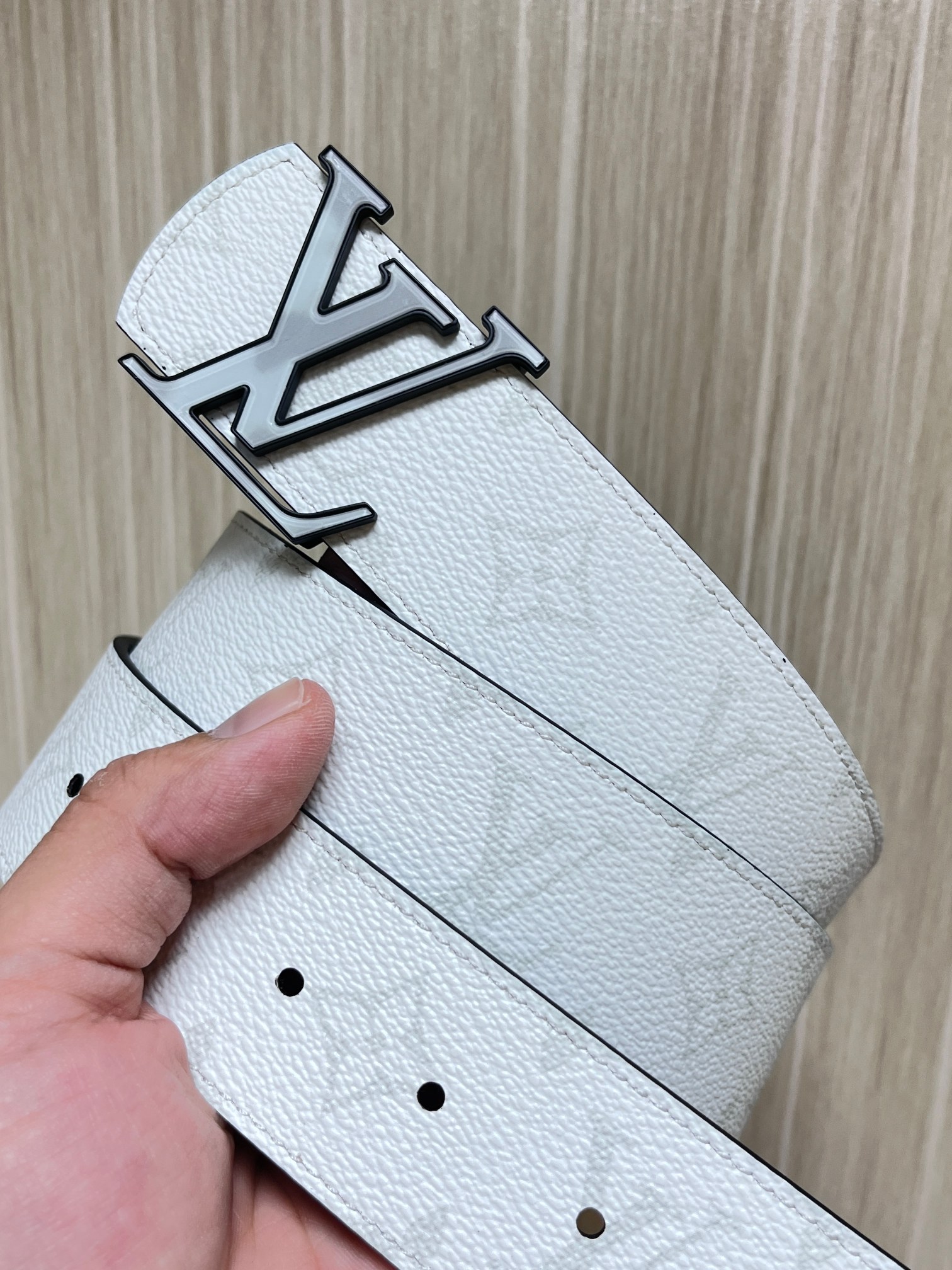 40mm double-sided double-sided belt made of Monogram coated canvas