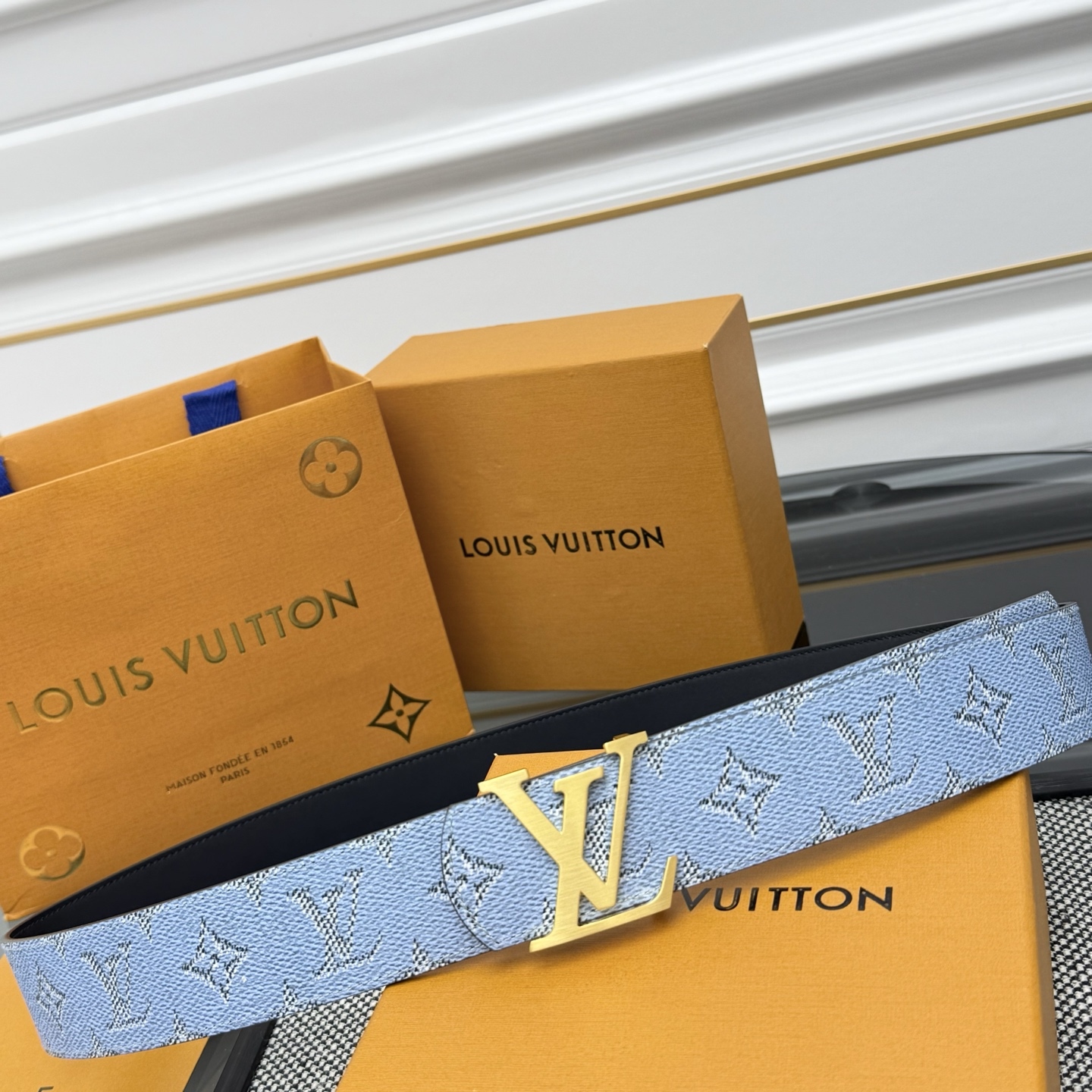 LV Dimension Monogram Héritage Double-sided belt