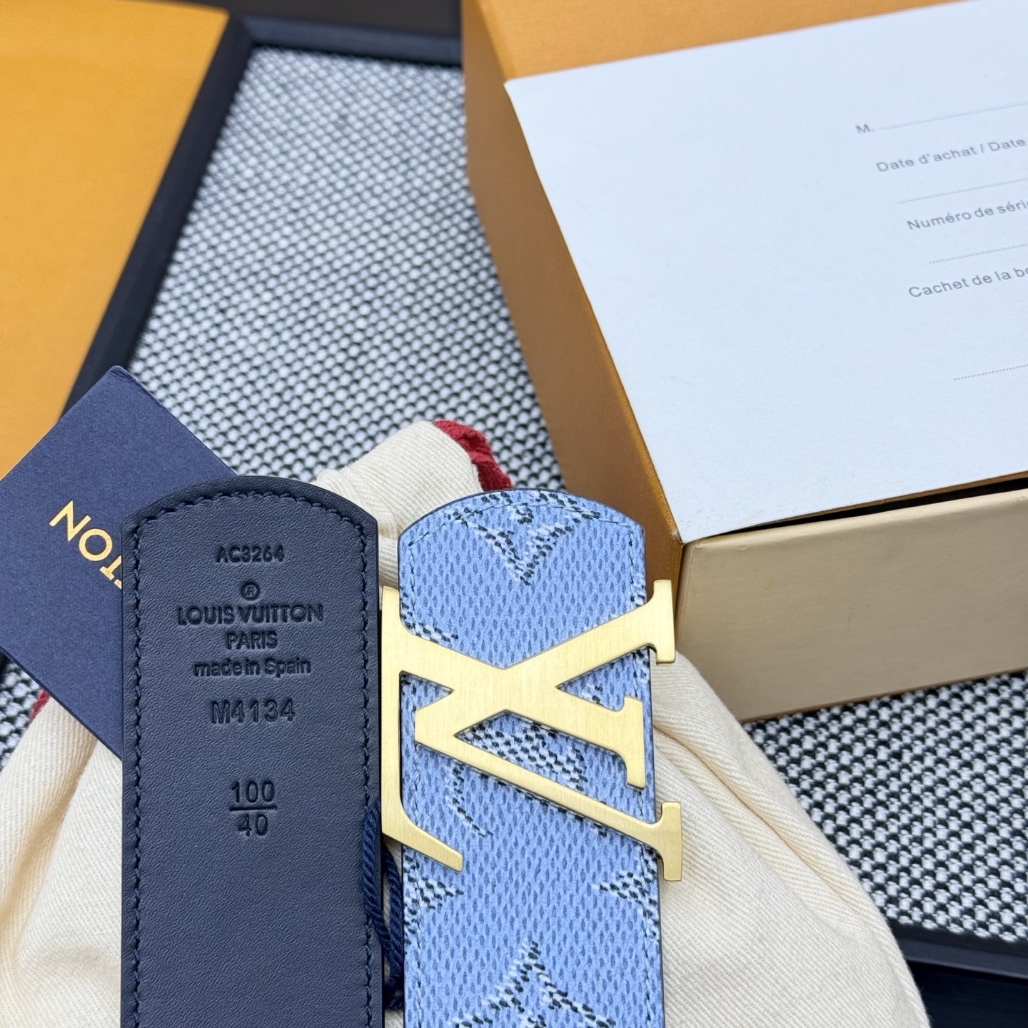 LV Dimension Monogram Héritage Double-sided belt