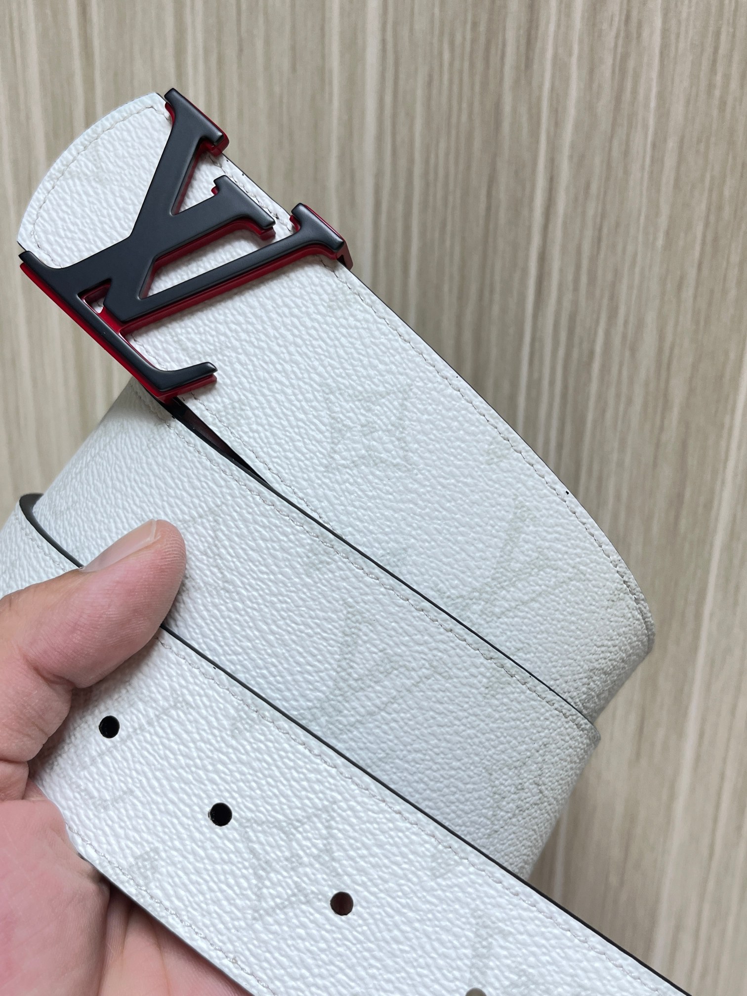 40mm double-sided double-sided belt made of Monogram coated canvas