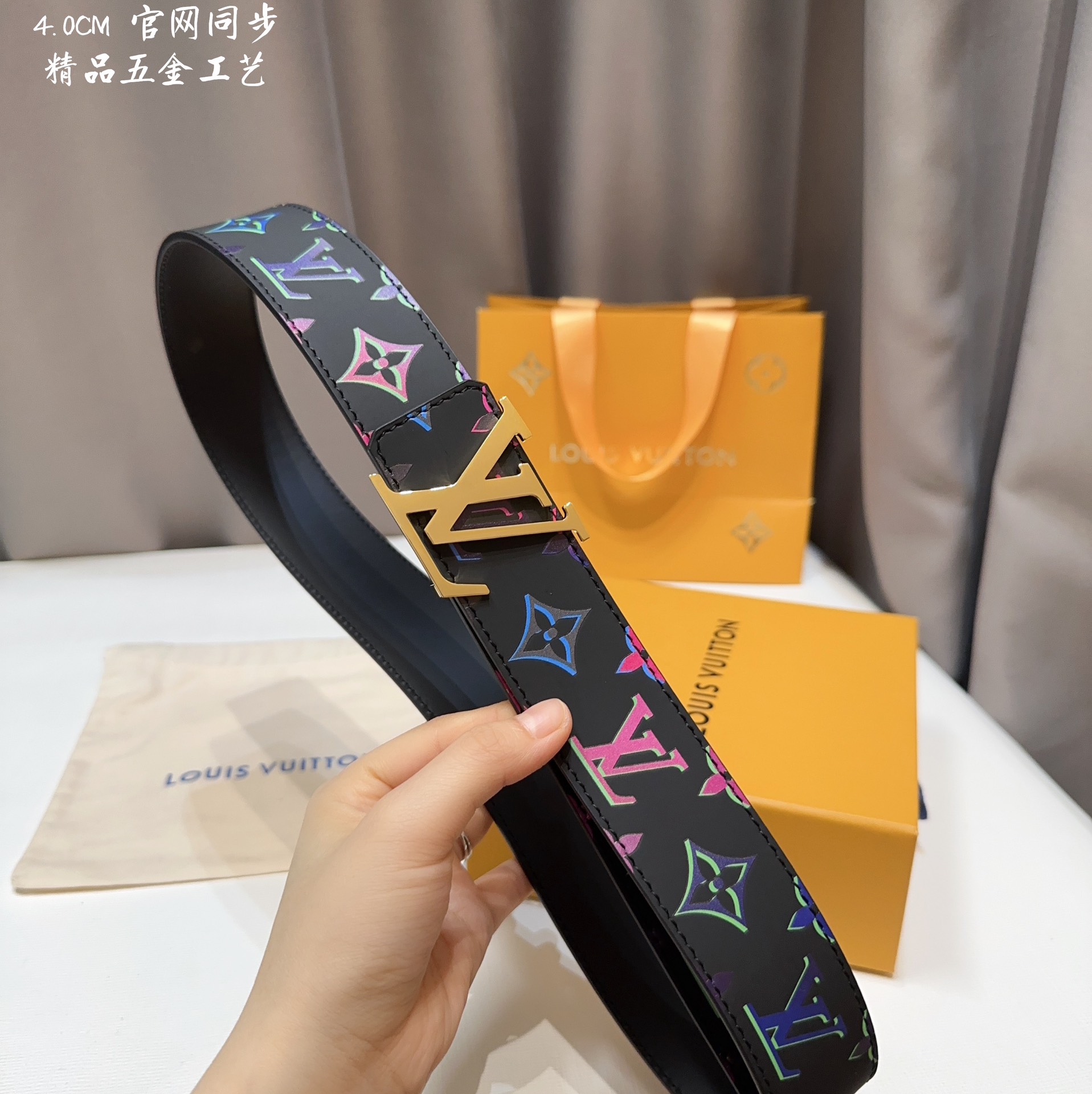 L Louis Men's Width 4.0 CM Simple and elegant