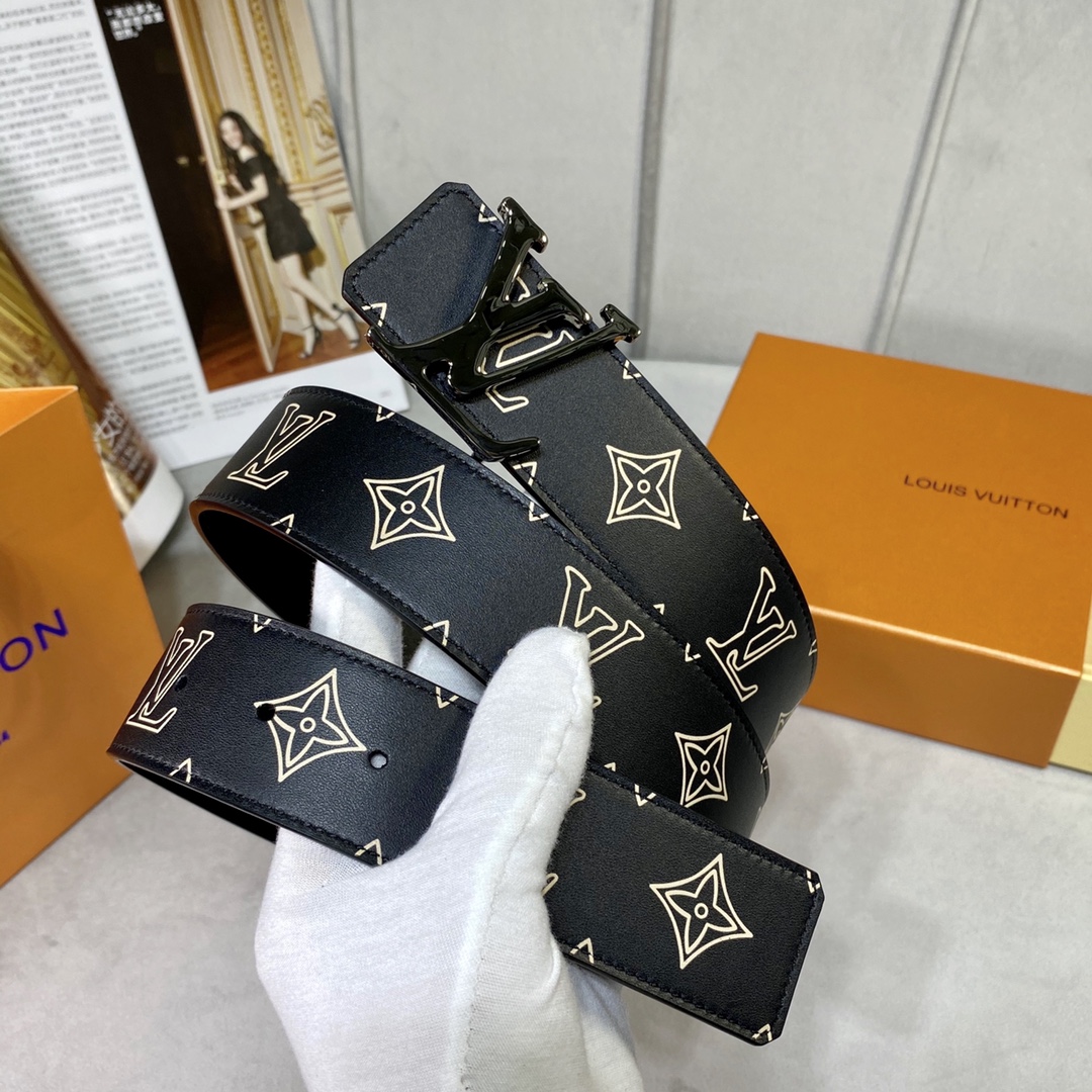 Lujia new product co-branded model, width 40mm, original single new product, LV NBA double-sided belt