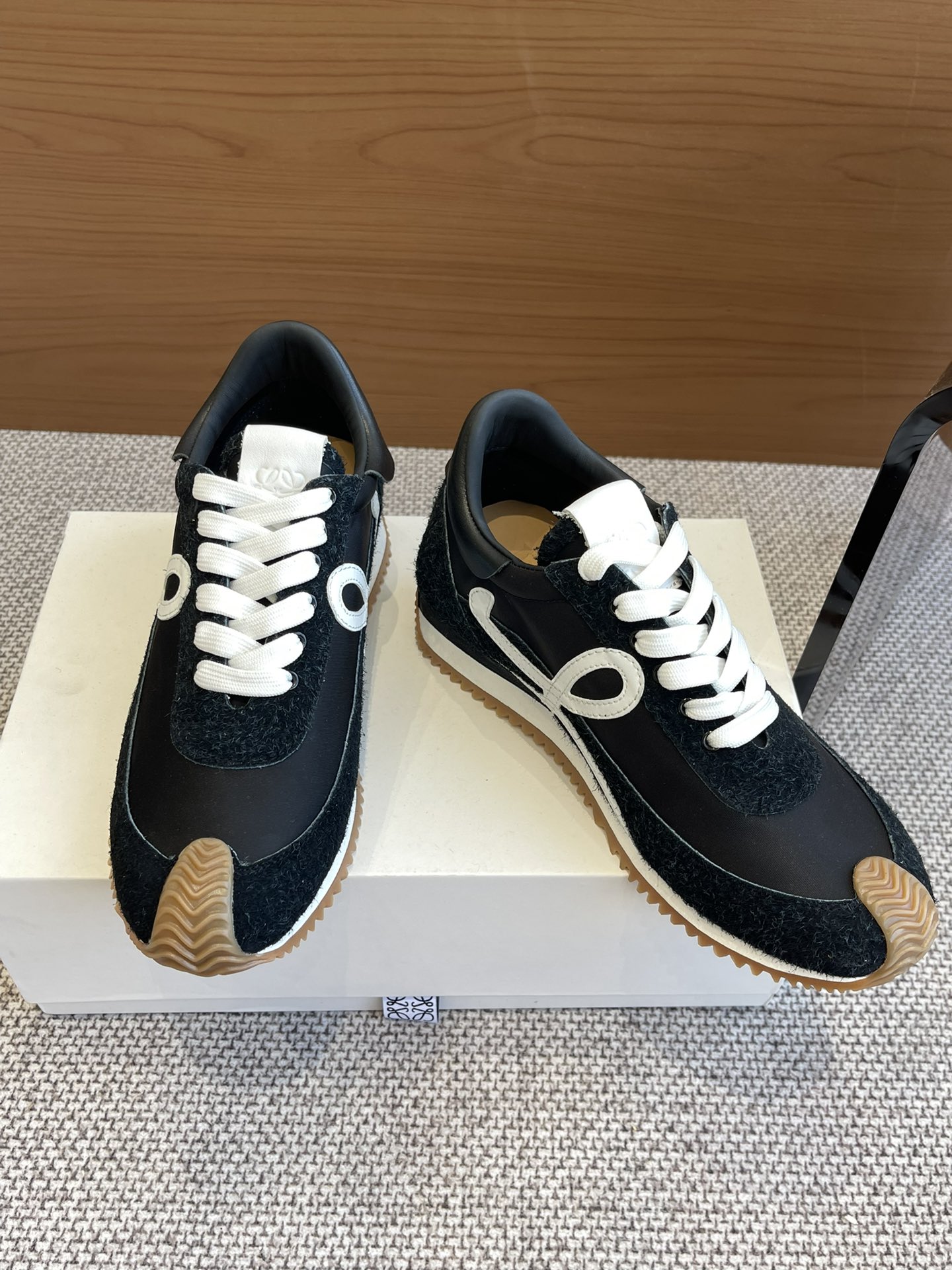 Couple style LOEWE Luo Yiwei The latest color-blocking color-blocking shoes forrest Gump shoes little white shoes