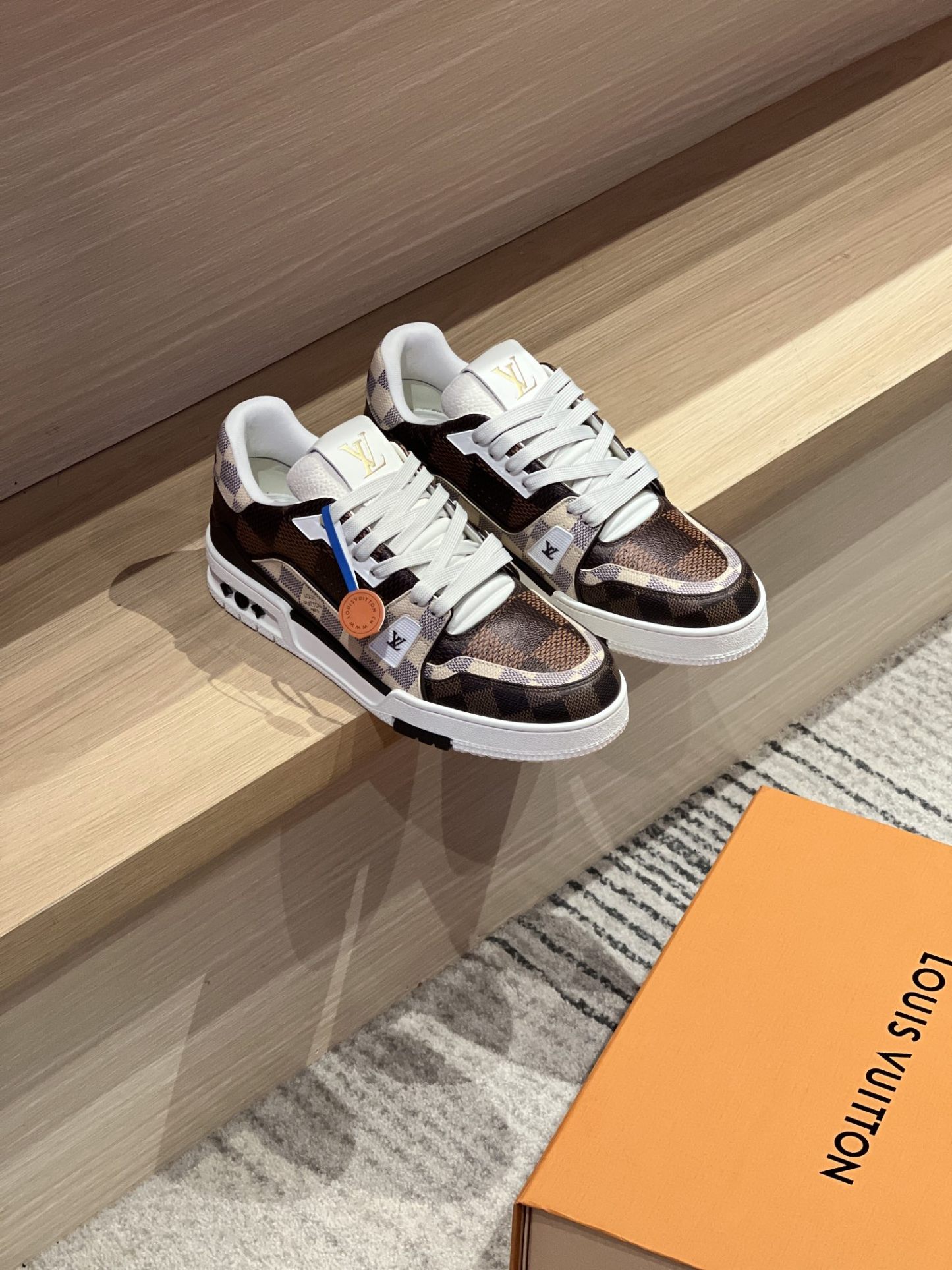 Hall level‼ ️Trainer checkerboard couple sports shoes