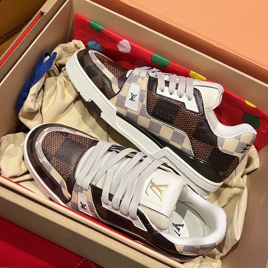 Hall level‼ ️Trainer checkerboard couple sports shoes