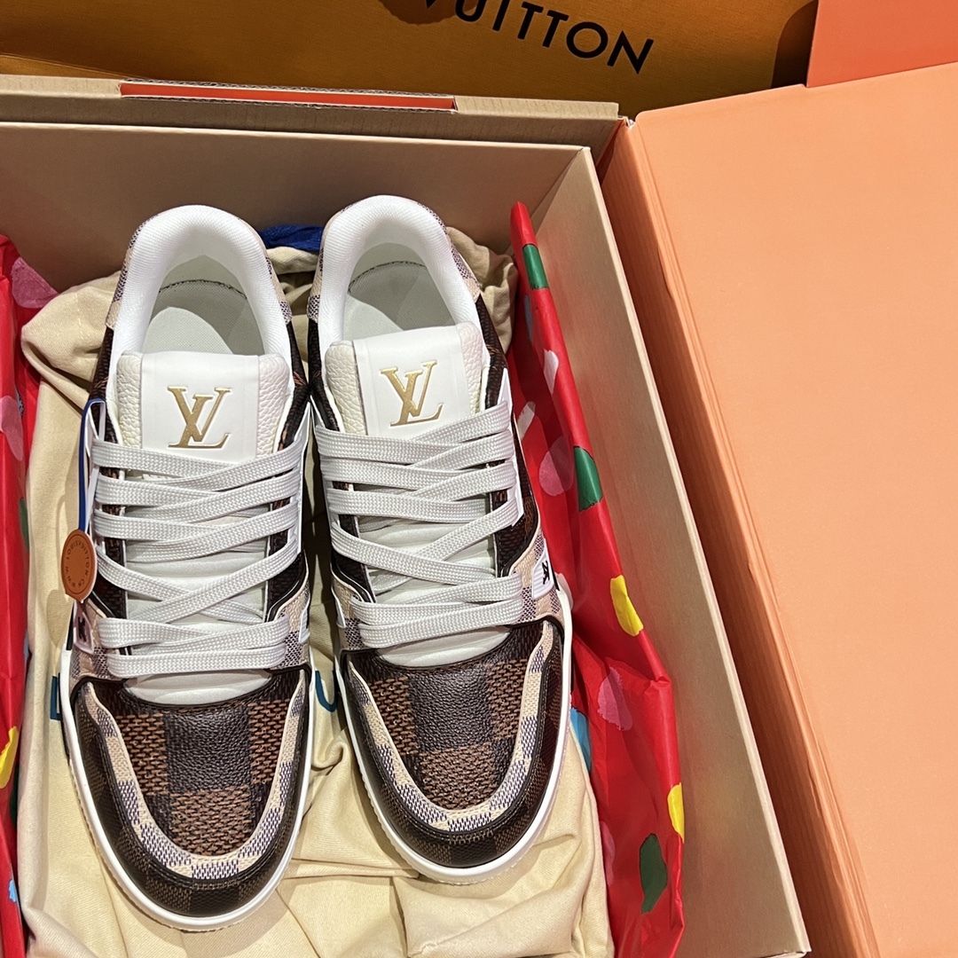 Hall level‼ ️Trainer checkerboard couple sports shoes