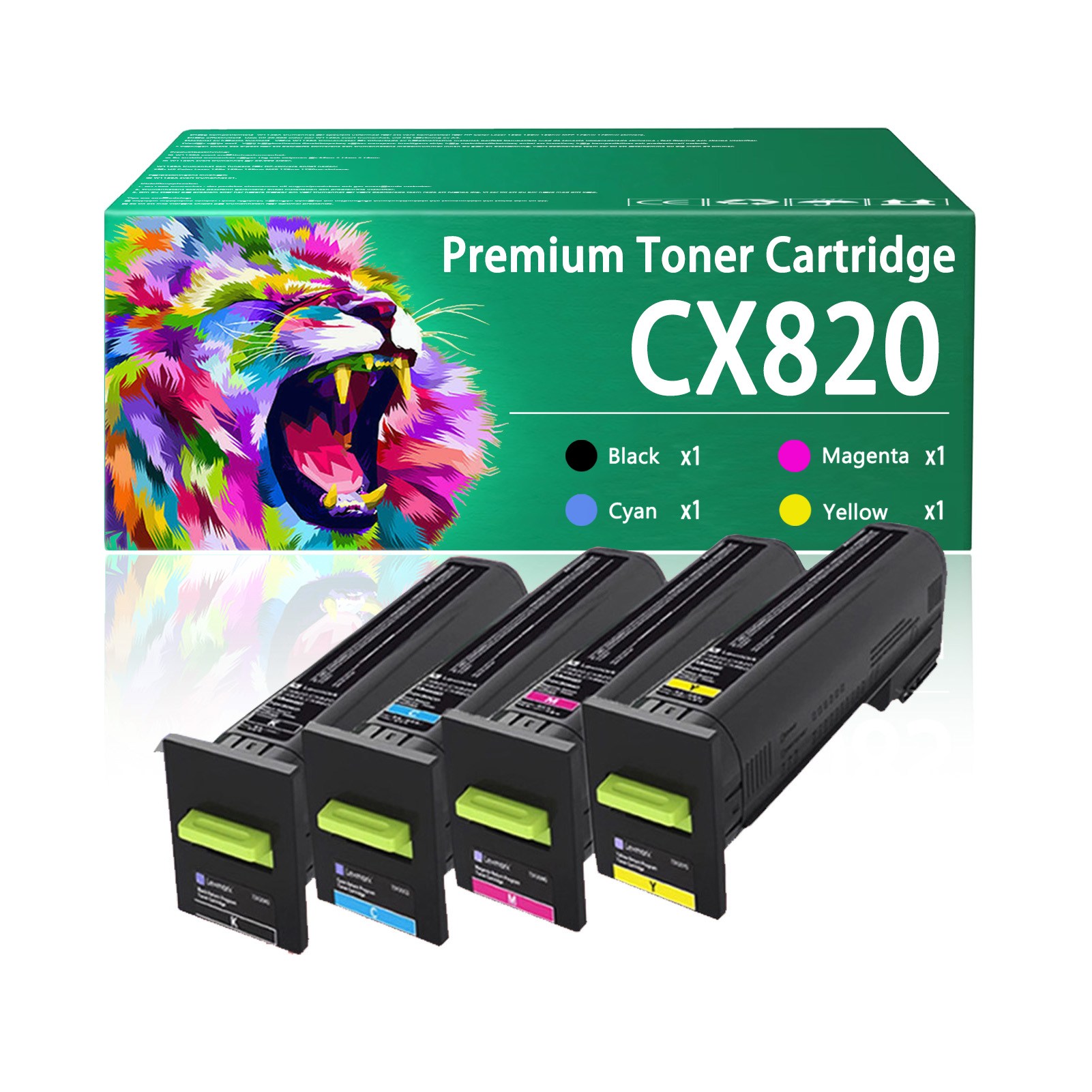 For Lexmark CX820 72K40K0 72K40C0 72K40M0 72K40Y0 Toner Cartridge Work For Lexmark CS820 CX820 CX825 CX860 CS820de CS820dte CS820dtfe CX820de CX820dtfe CX825de CX825dte CX825dtfe CX860de CX860dte Printers