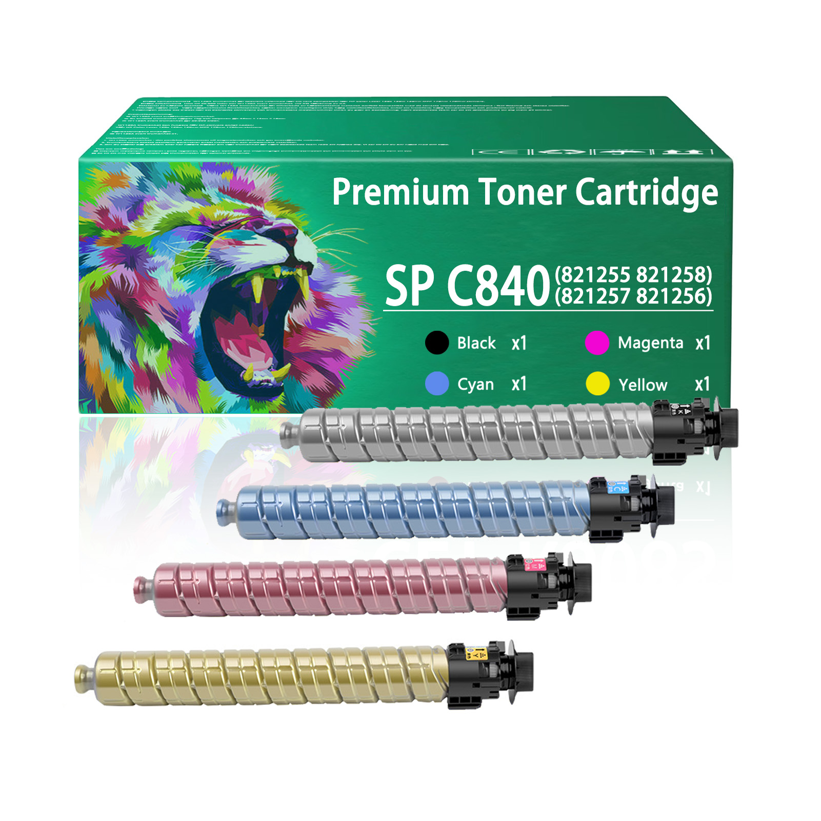 For Ricoh SP C840 821255 821258 821257 821256 Toner Cartridge Work For Ricoh SP C840 C840dn C842 C842dn Printers