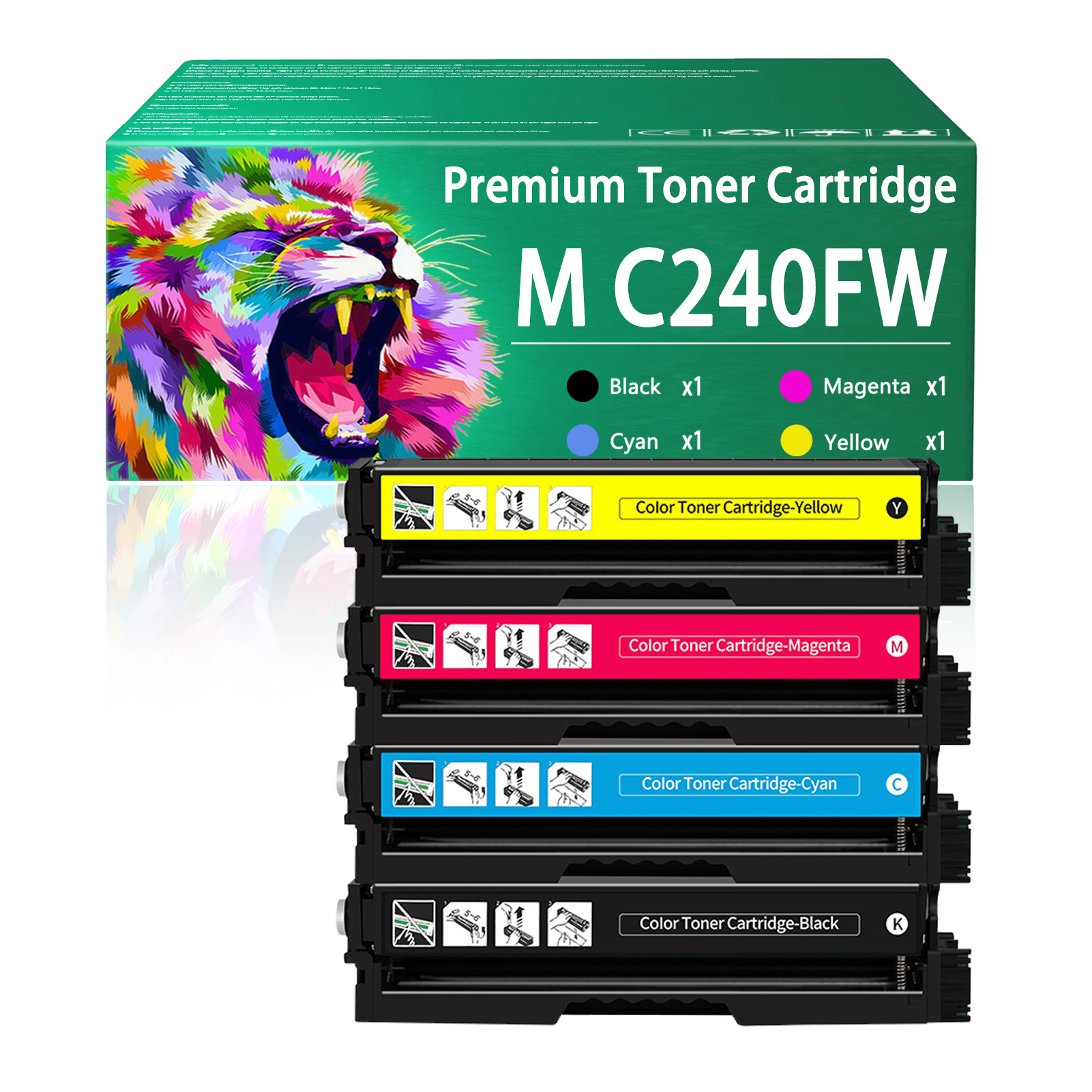For Ricoh M C240FW 408439 408440 408441 408442 Toner Cartridge Work For Ricoh M C240FW P C200W Printers
