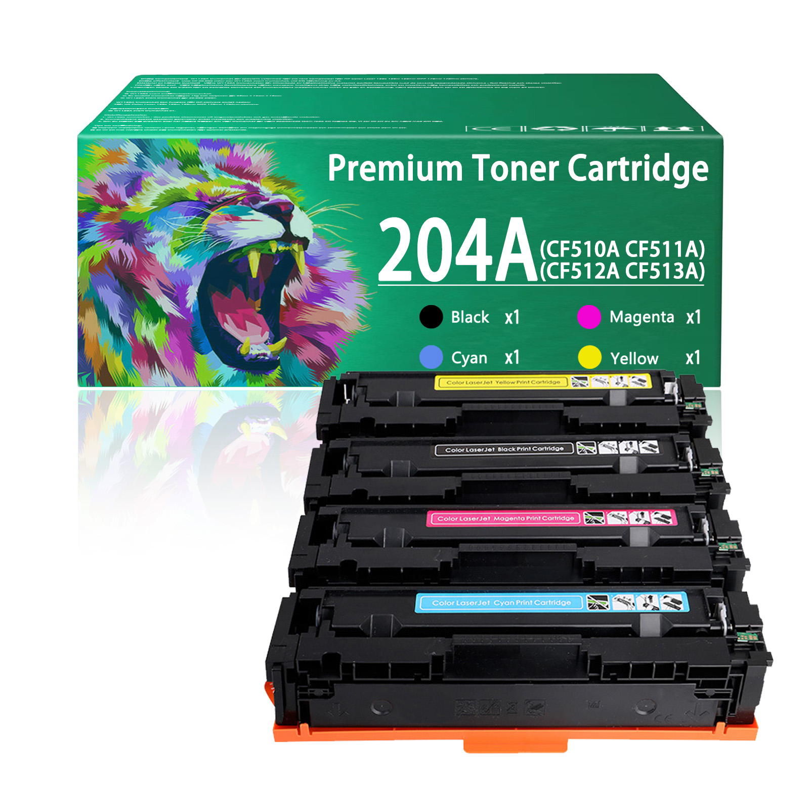 For HP 204A CF510A CF511A CF512A CF513A Toner Cartridge Work for HP Color LaserJet Pro MFP M180nw M180n M181fw M154nw M154a Printers