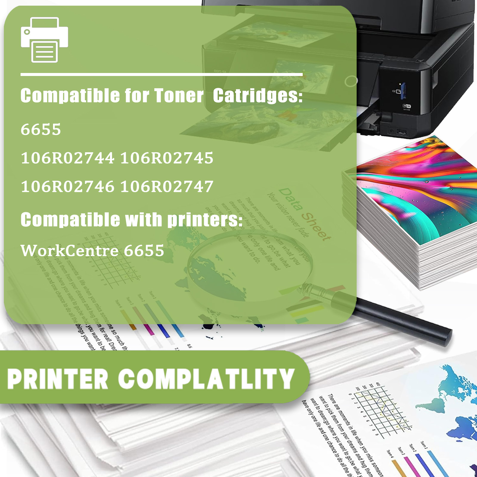 For Xerox 6655 106R04065 106R04062 106R04063 106R04064 Toner Cartridge Work For XXerox VersaLink 6655 6655DT 6655DTM 6655YDT 6655VDT 6655VDTM Printers