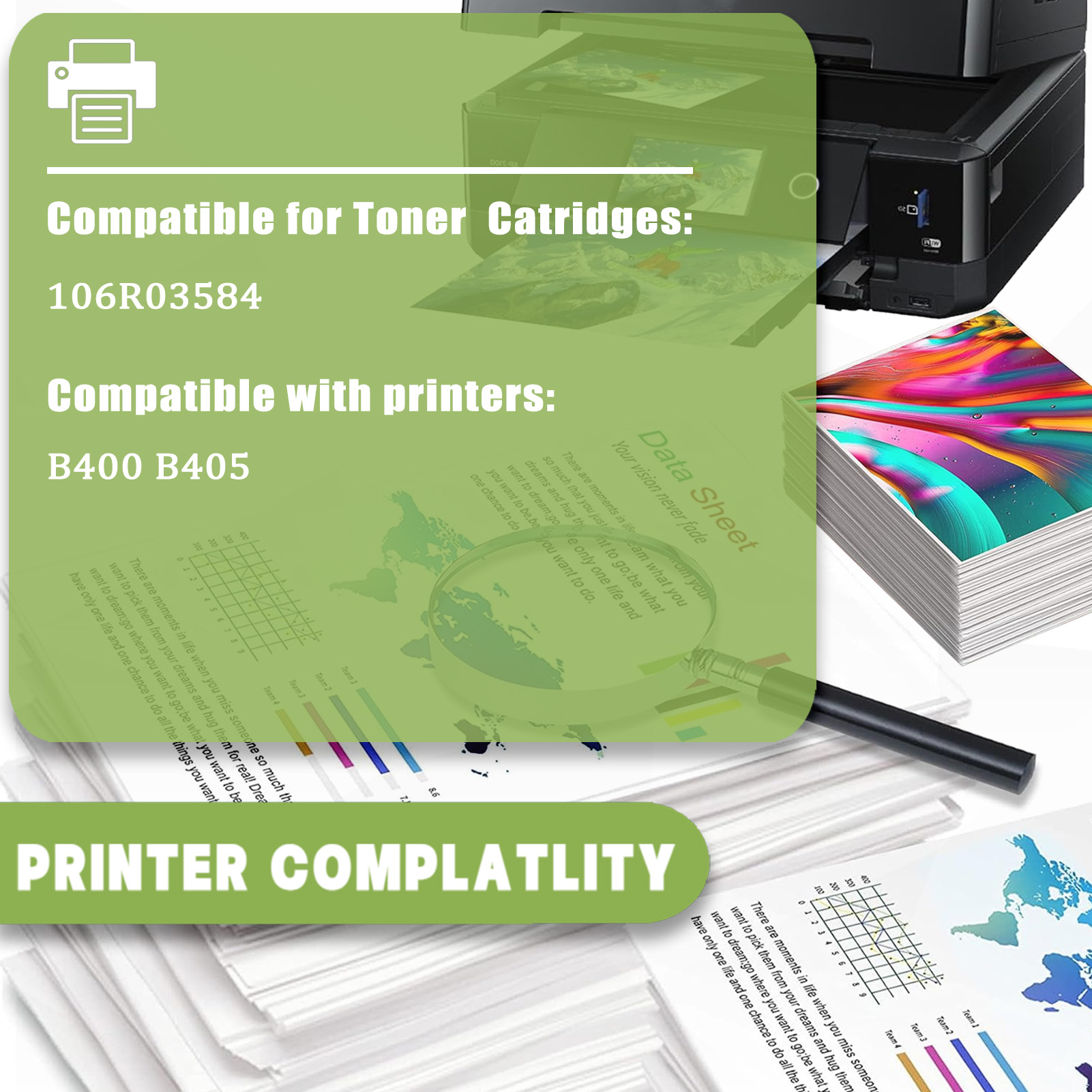 For Xerox B400 B405 106R03584 Toner Cartridges Work For Xerox VersaLink B400 B405 B400DN B400N B405N B405DN Printers